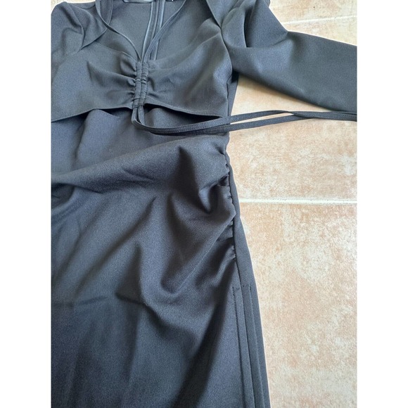 J KOO front and sides ruched Tie Long sleeve dress Size XS - Picture 3 of 12